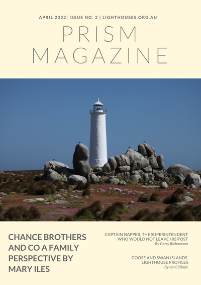 Cover of Prism Magazine Issue 3 2021 showing Cape Sorell Lighthouse